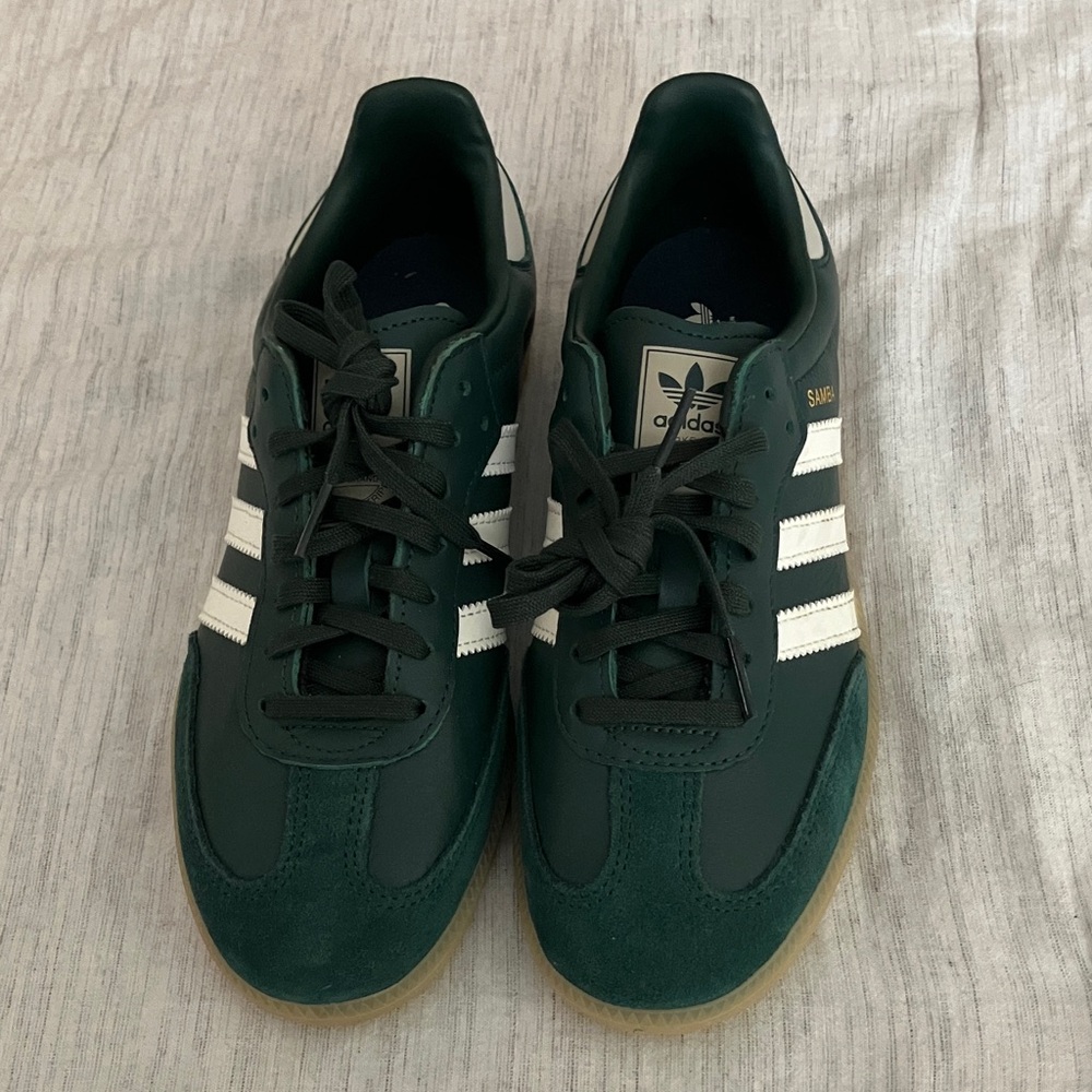 adidas Originals Sambas Off White/Mineral Green/Putty Grey, Kids Size 6, NWOT